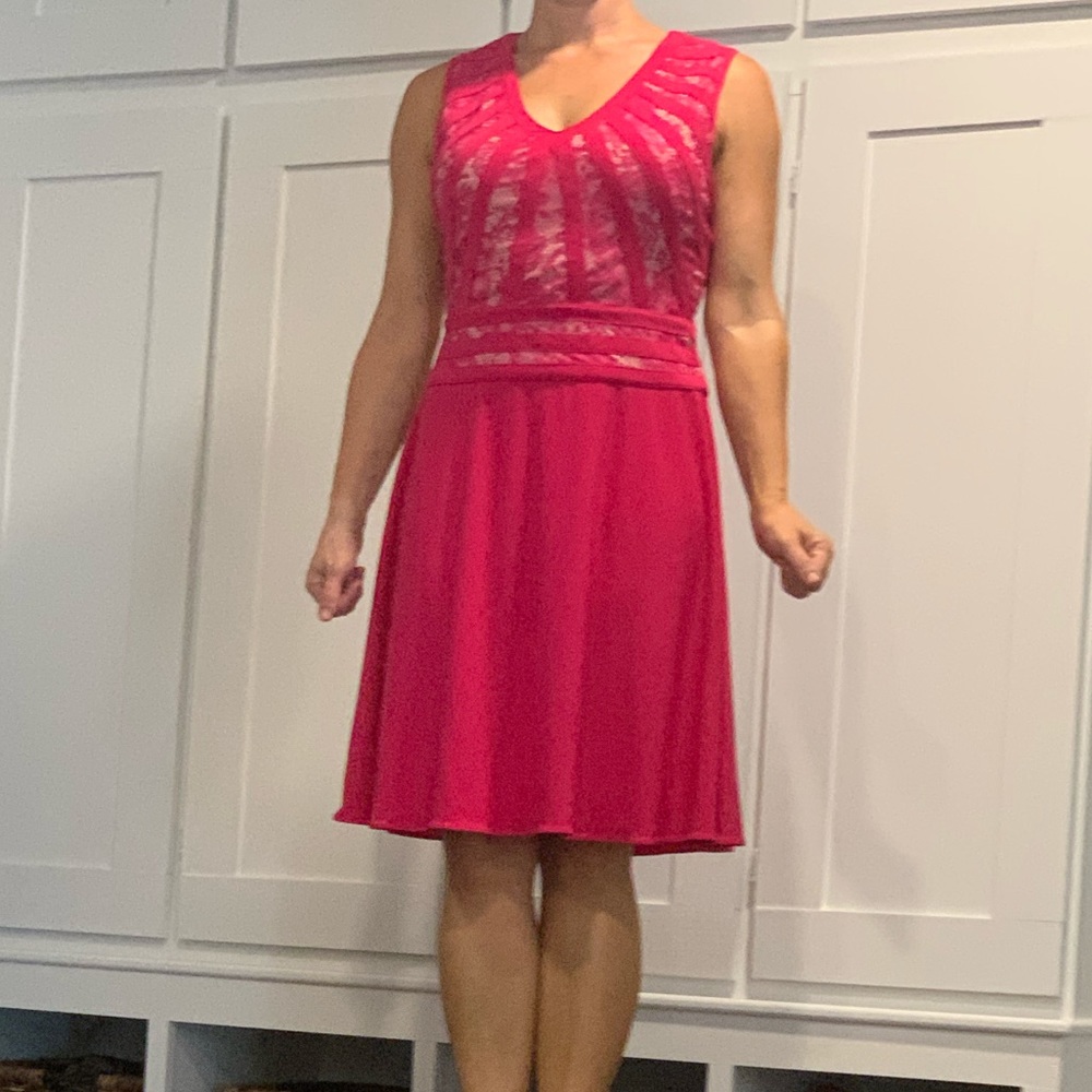 Adrianna Papell Fuschia fit and Flare Dress